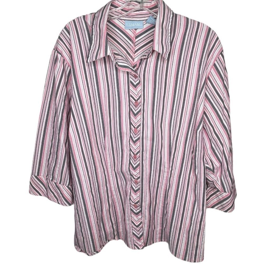 Liz & Me‎ Striped Blouse